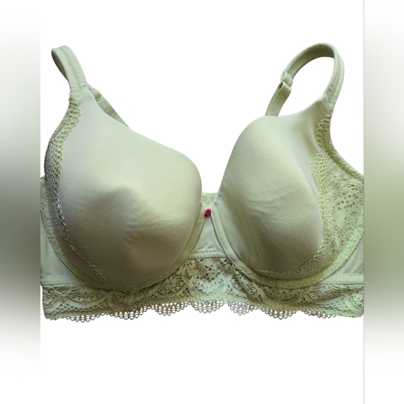 Cacique Pastel Green Lace Lightly Lined Bra ~ 44DDD - Picture 4 of 6